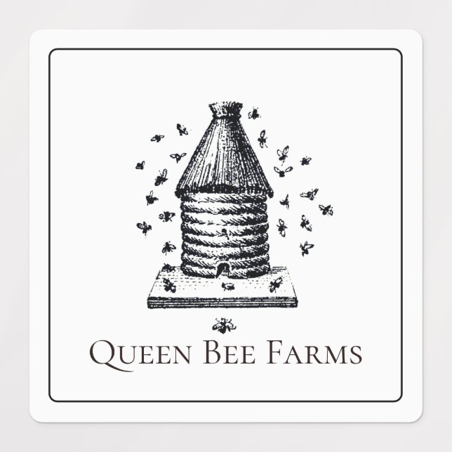 Étiquettes Produit d'entreprise d'apiculture ou de ferme vint (Design 2)