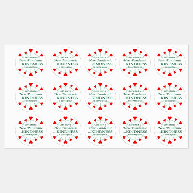Étiquettes Promouvoir la gentillesse (Feuille)