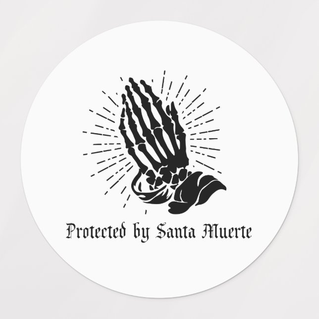 Étiquettes Protégé par Père Noël Muerte (Design 1)