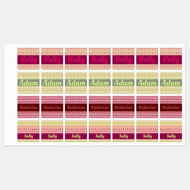Étiquettes Quatre concepteurs différents (Feuille)