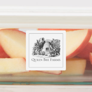 Étiquettes Queen Bee In Hive A Un Tribunal Avec Ses Abeilles 