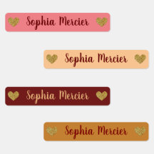 étiquettes repassables pour vêtements filles Frenc