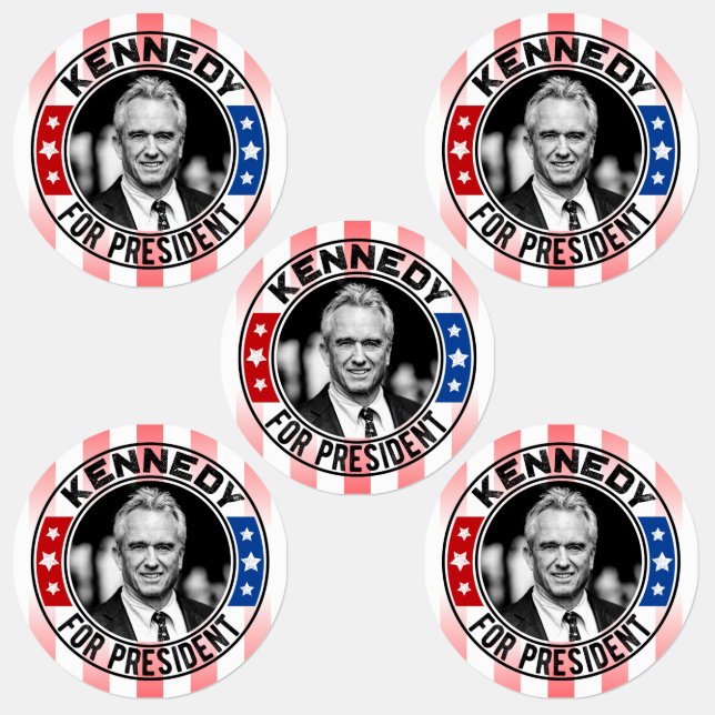 Étiquettes Robert Kennedy, Jr. pour le président 2024 (Groupe)