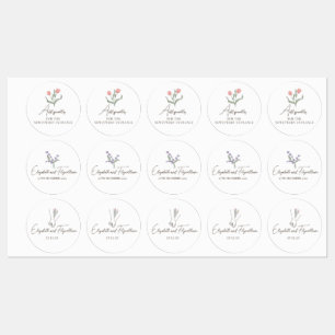 Étiquettes Romantique minimaliste main dans la main ligne de 