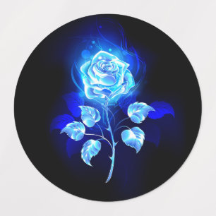 Étiquettes Rose bleu brûlant