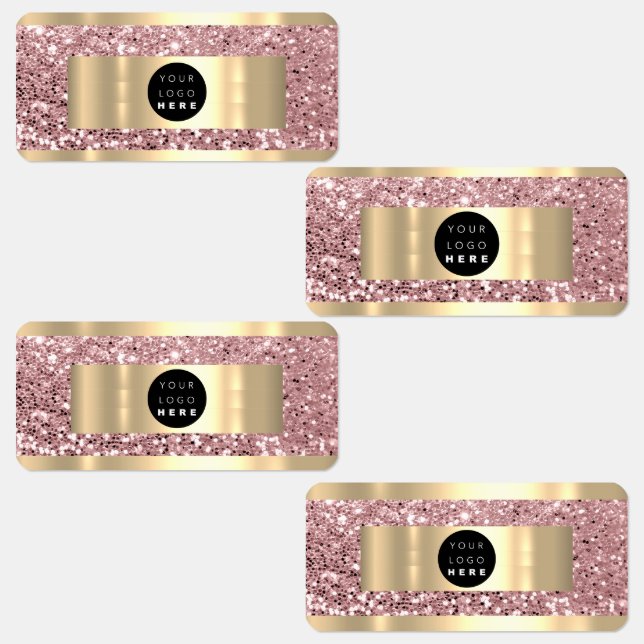 Étiquettes Rose de logo promotionnel en ligne (Groupe)