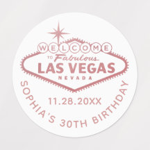 Rose Gold Rose Las Vegas Anniversaire Personnalisé