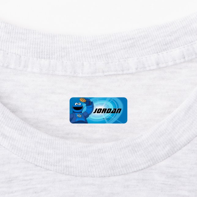 Étiquettes Rue Sésame | Méca Builders Cookie Monster (Apposé)