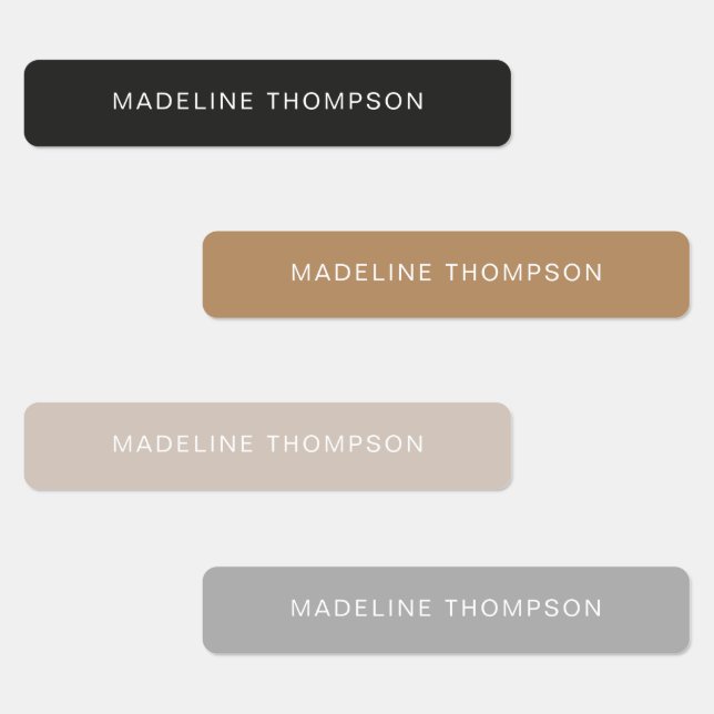 Étiquettes Rustique Simple Caramel propre Couleurs revêtues N (Groupe)