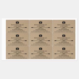 Étiquettes Sanitaire à la main