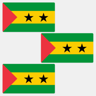Étiquettes Sao Tome and Principe Flag