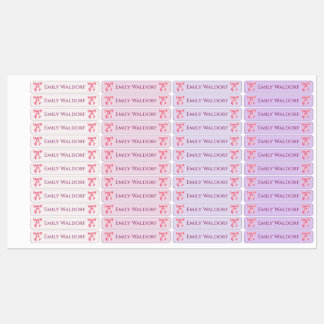 Étiquettes Scolaires de Vêtements Rose & Violet av