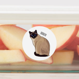 Étiquettes Siamese cat cartoon