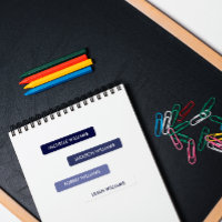 Simple Navy BLUE Scale Nom des enfants