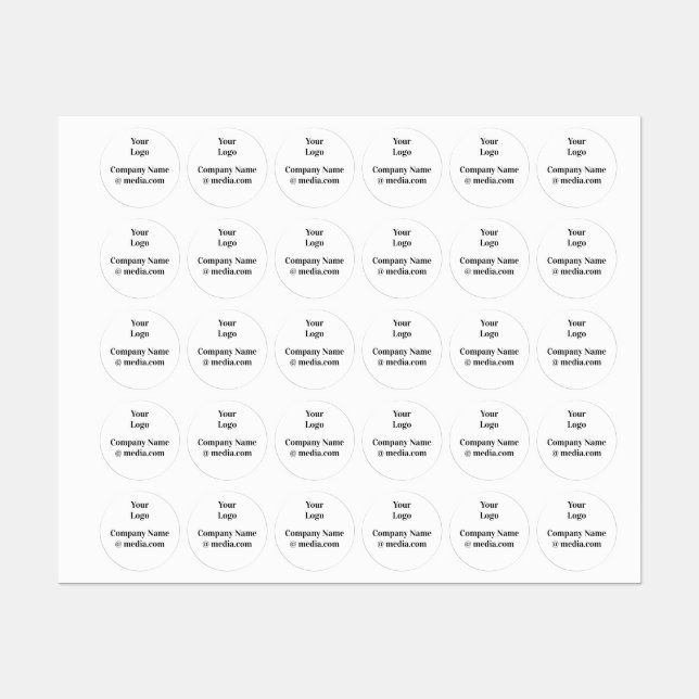 Étiquettes simple nom minimal ici personnalisé LOGO LIVRAISON (Feuille)