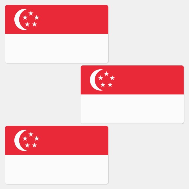 Étiquettes Singapore Flag (Groupe)