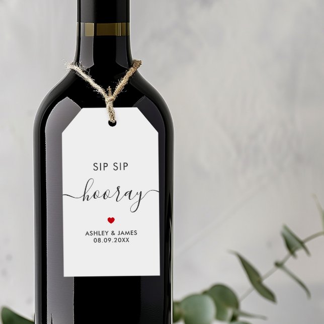 Étiquettes Sip Sip Hooray, Étiquette de cadeau de  (Créateur téléchargé)