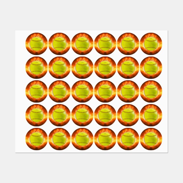 Étiquettes SlipperyJoe's jaune balle de feu de balle de feu r (Feuille)