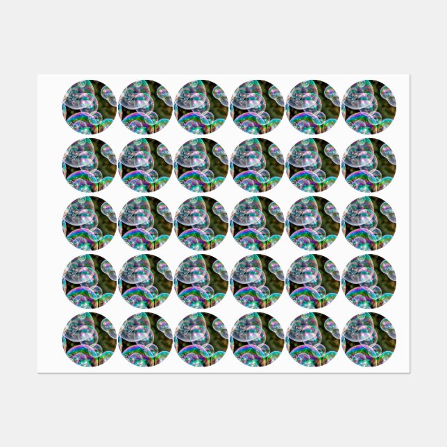 Étiquettes Soap bubbles (Feuille)