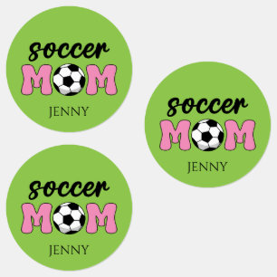 Étiquettes Soccer Maman Fête des mères Personnaliser