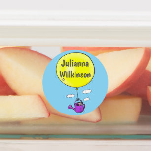 Étiquettes Souris mignonne avec ballons personnalisées dessin