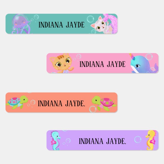 Étiquettes sous les mers Waterproof Name Étiquettes. (Groupe)