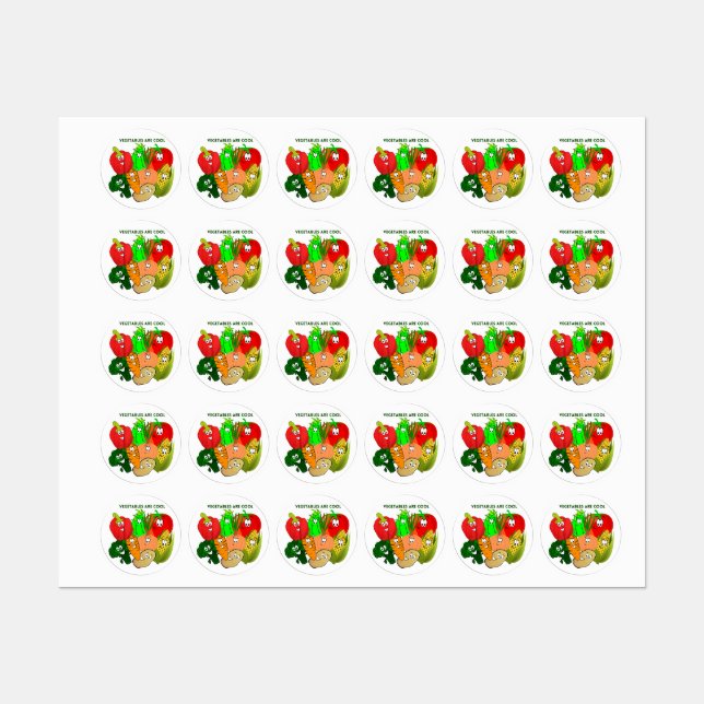 Étiquettes Superhero, légumes colorés (Feuille)