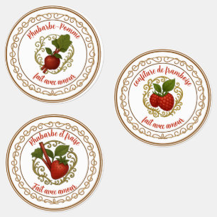 Étiquettes Sweet Rhubarb & Strawberry – Natural Artisan Label