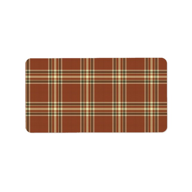 Étiquettes Tartan Brown (Devant)