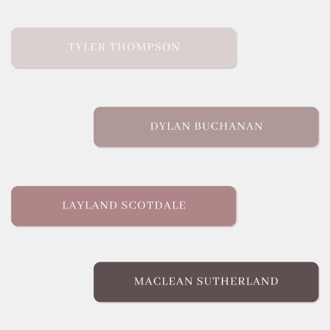 Étiquettes Terracotta Boys Typographie École imperméable (Groupe)