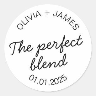 Étiquettes The Perfect Blend Rondes Blanches Mat