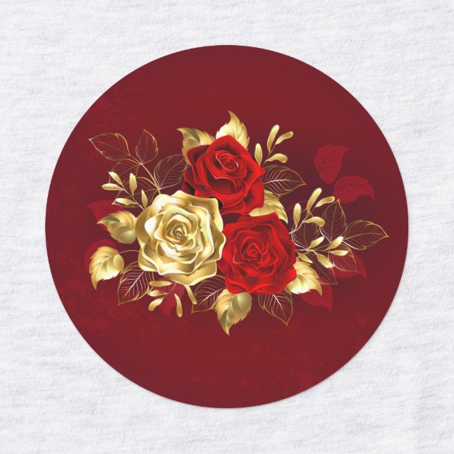 Étiquettes Trois Roses de bijoux (Design 1)