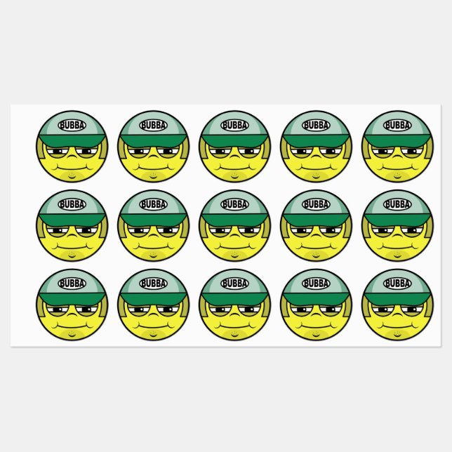 Étiquettes Trucker Face Emoji (Feuille)
