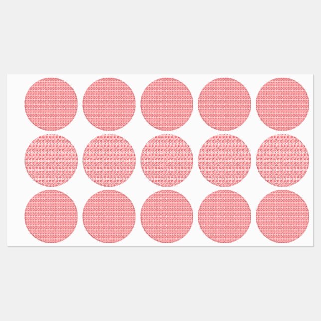 Étiquettes Un design abstrait rouge et orange vif avec des to (Feuille)