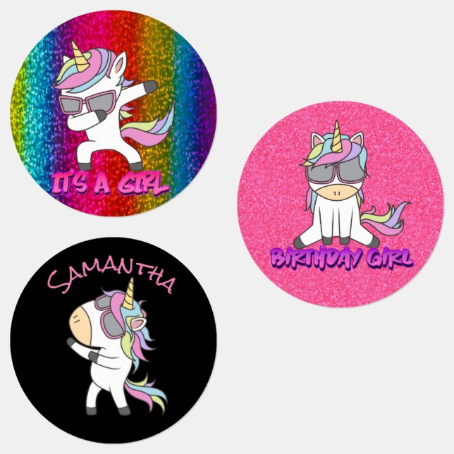 Étiquettes Unicorn Party Fun ! (Groupe)