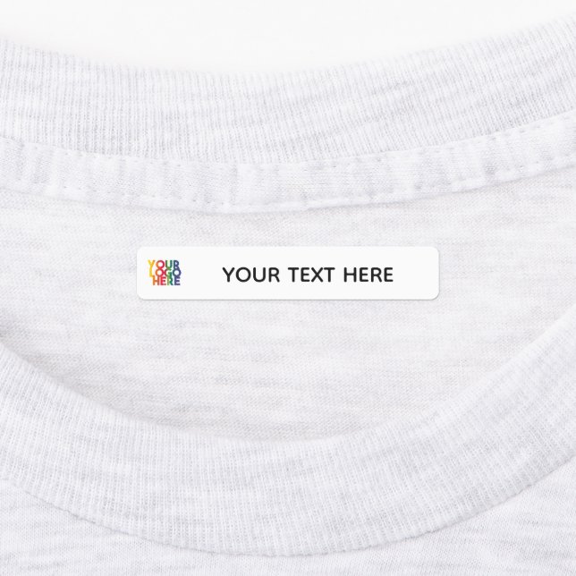 Étiquettes Vêtements en tissu pour logo simple d'entreprise (Apposé)