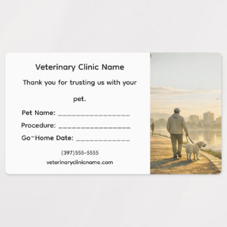 Étiquettes Veterinary Surgery Go‑Home Label – Large