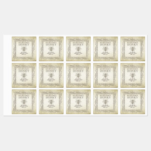 Étiquettes Vintage pot de miel d'abeille rustique