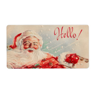 Étiquettes vintages de Noël Père Noël