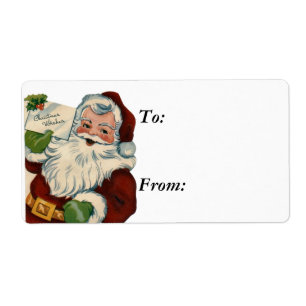 Étiquettes vintages du père noël