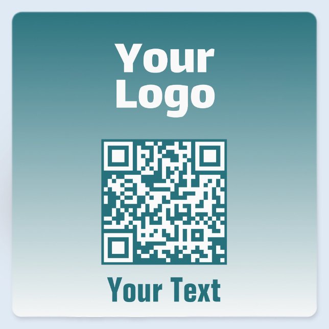 Étiquettes Votre logo avec code QR modifiable et Ombre de dég (Créateur téléchargé)