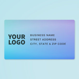 Étiquettes Votre logo Ombre vert bleu violet