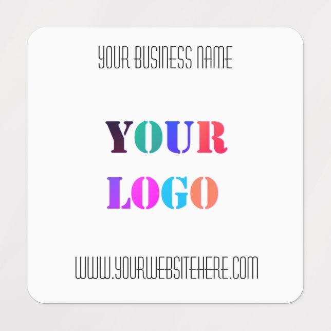 Étiquettes Your Logo Name Site web Promotional Personalized (Design 2)