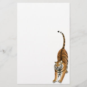 Étirage de la papeterie de tigre de Bengale