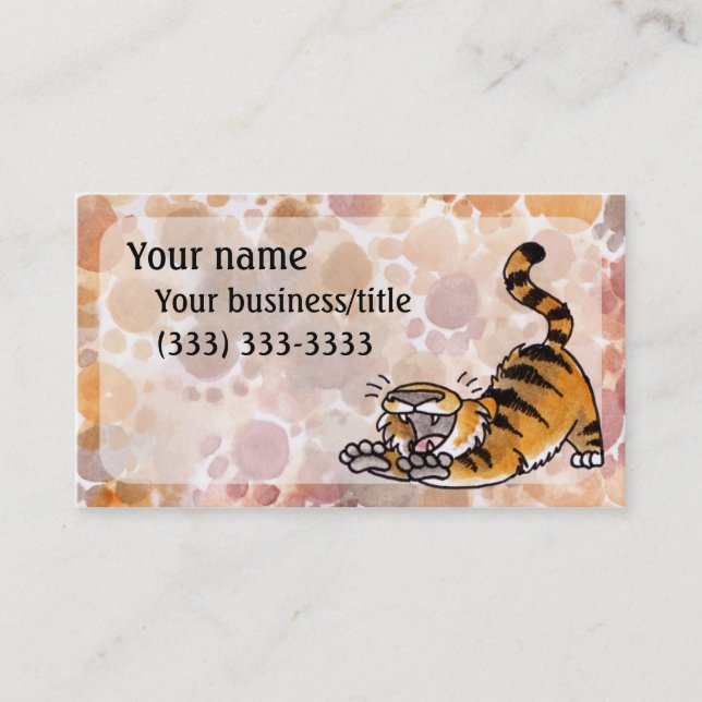 Étirage du carte de visite de tigre (Devant)
