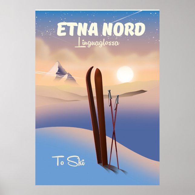 Etna Nord Linguaglossa Ski poster (Front)