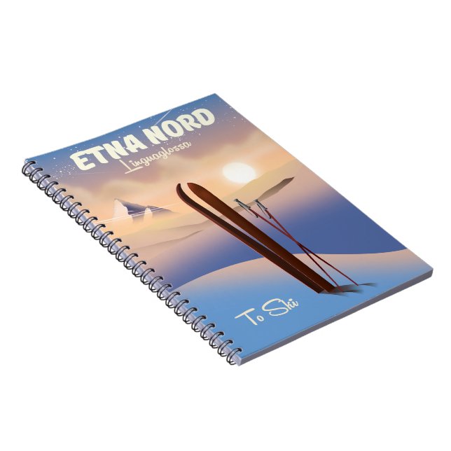 Etna Nord Linguaglossa Ski poster Notebook (Right Side)