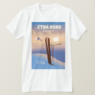 Etna Nord Linguaglossa Ski poster T-Shirt