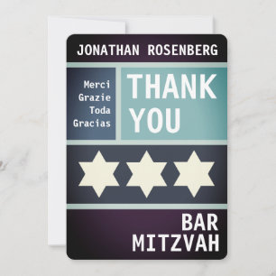 Étoile audacieuse de David Bar Mitzvah Merci