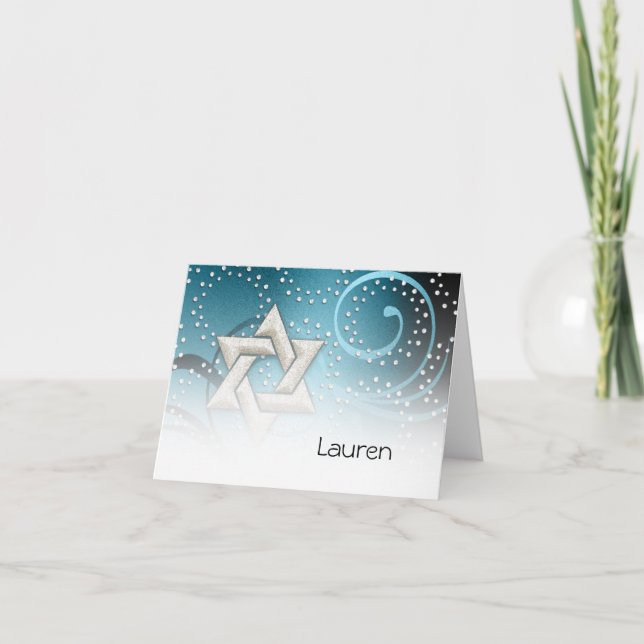 Etoile bleue turquoise du Merci David et Crystals (Devant)